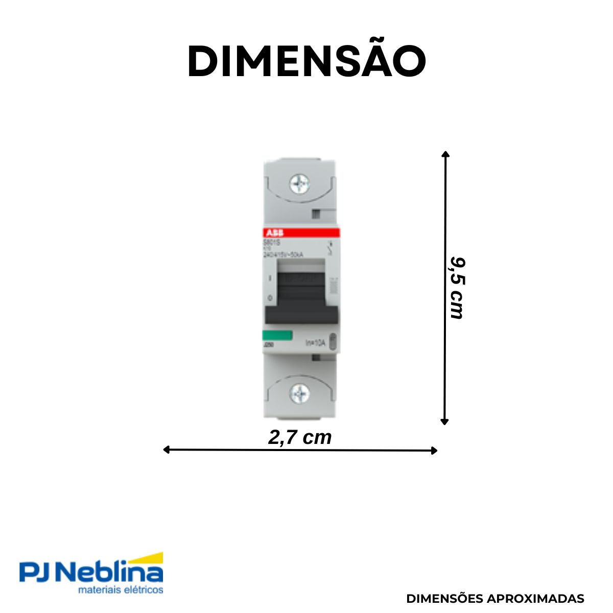 Disjuntor Mini Din Unipolar 10A Curva K 30Ka 254/440V - Abb