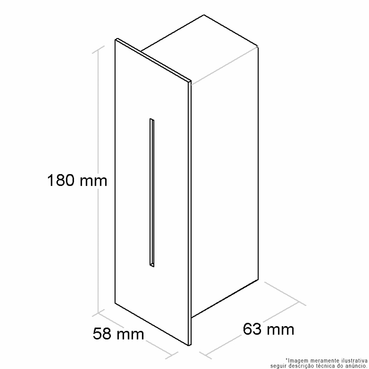 Luminária Balizador Led Embutir Retangular Branco Fosco 2W Bivolt Luz Amarela 2700K 70Lm - Bellaluce