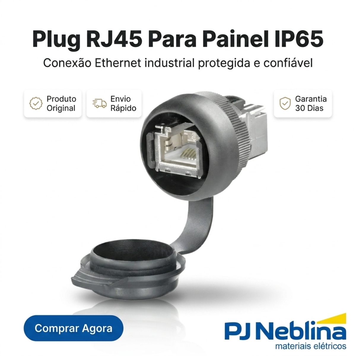 Plug Para Painel Ie-Fcm-Rj45-C 1018790000 - Conexel