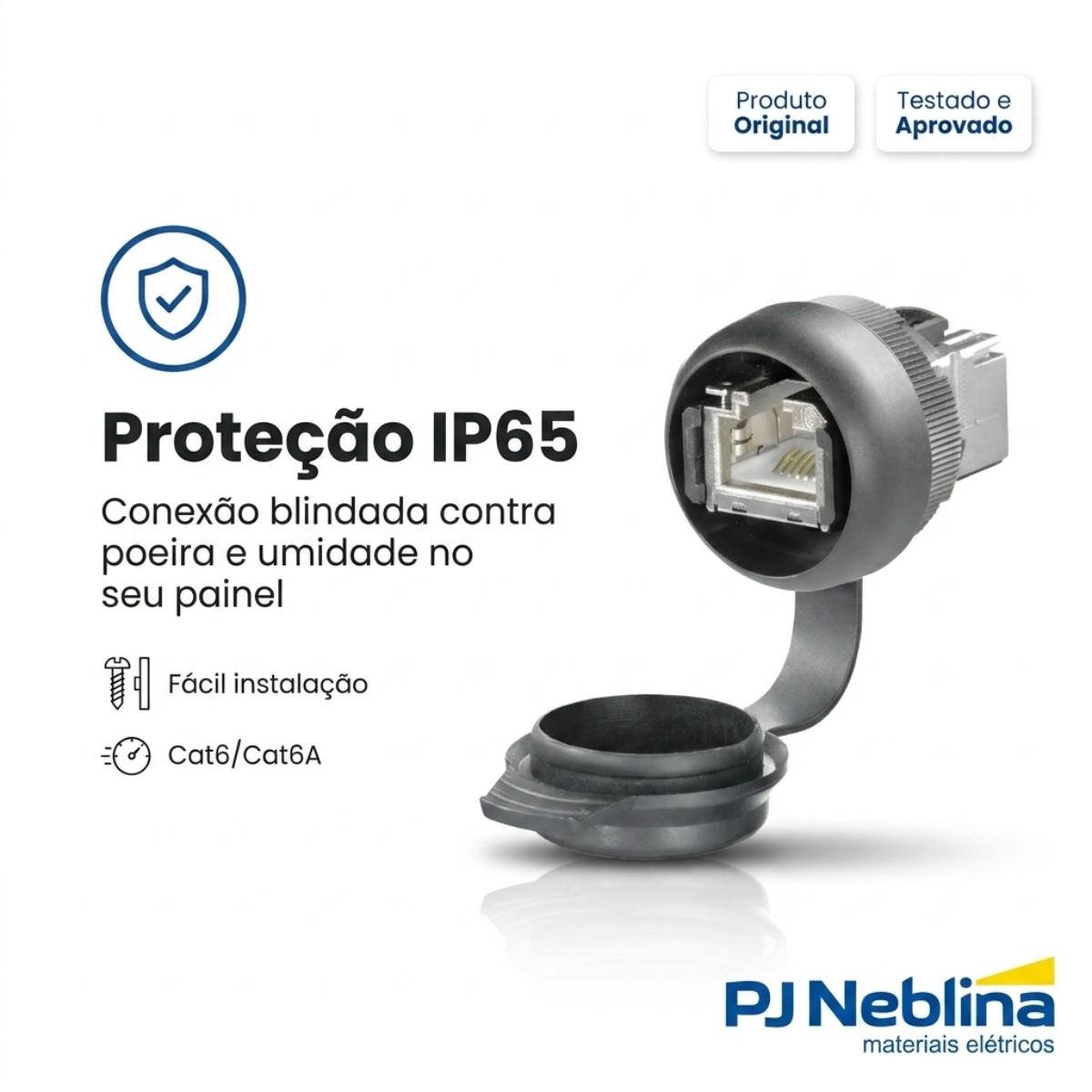 Plug Para Painel Ie-Fcm-Rj45-C 1018790000 - Conexel