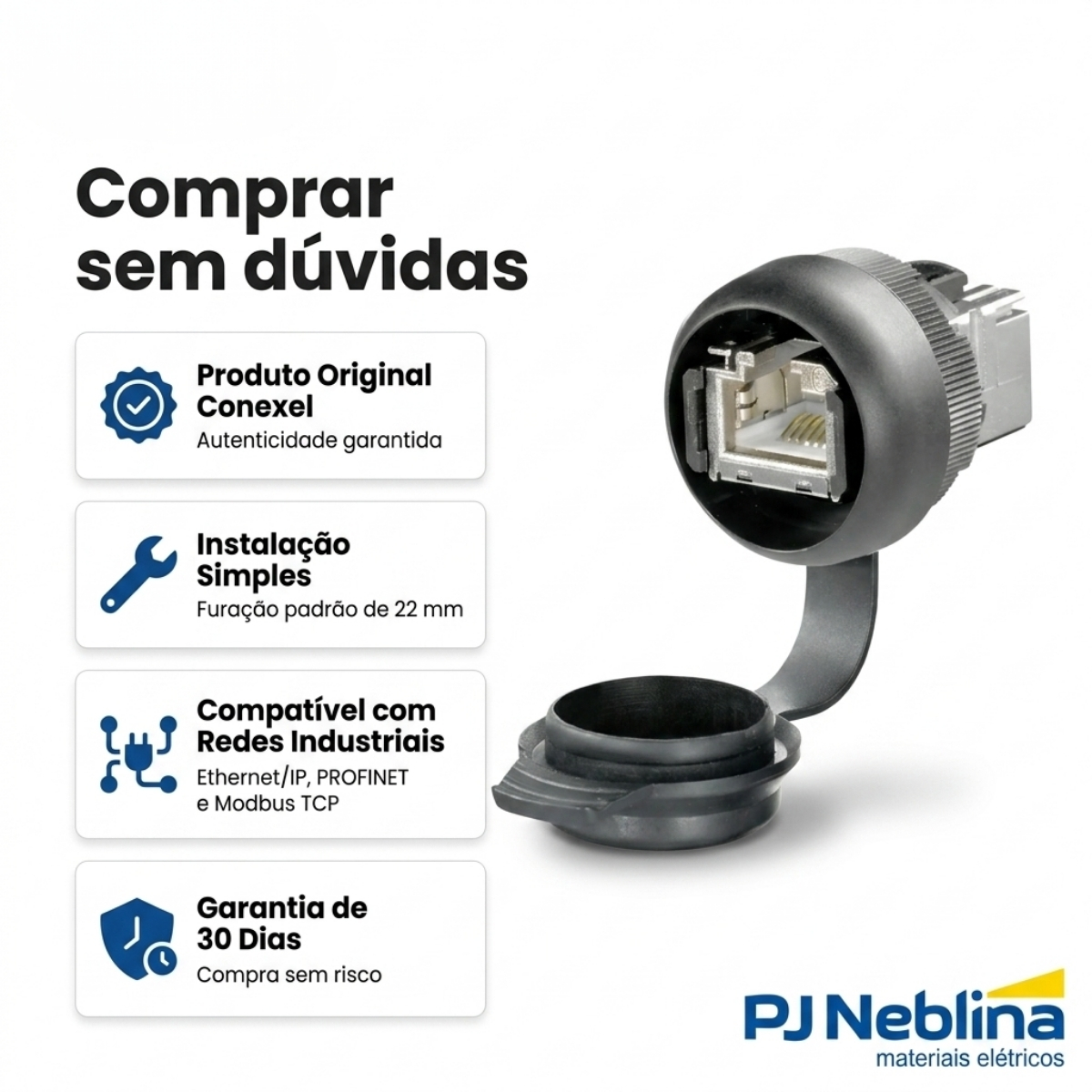 Plug Para Painel Ie-Fcm-Rj45-C 1018790000 - Conexel