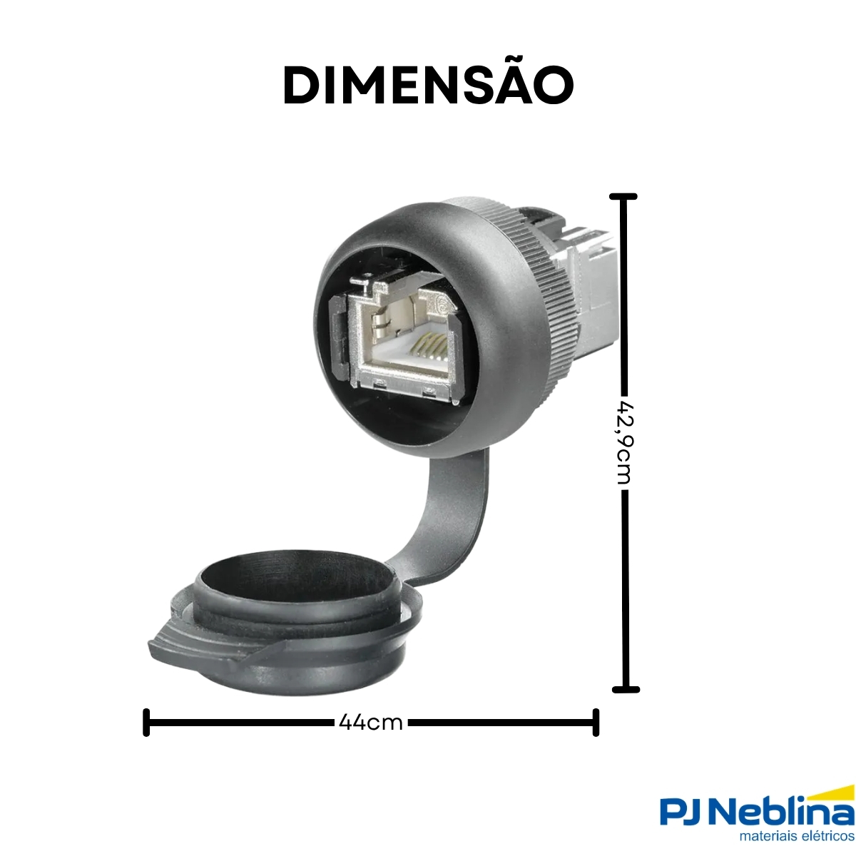 Plug Para Painel Ie-Fcm-Rj45-C 1018790000 - Conexel