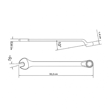 Chave De Aperto Combinada 25mm - Tramontina