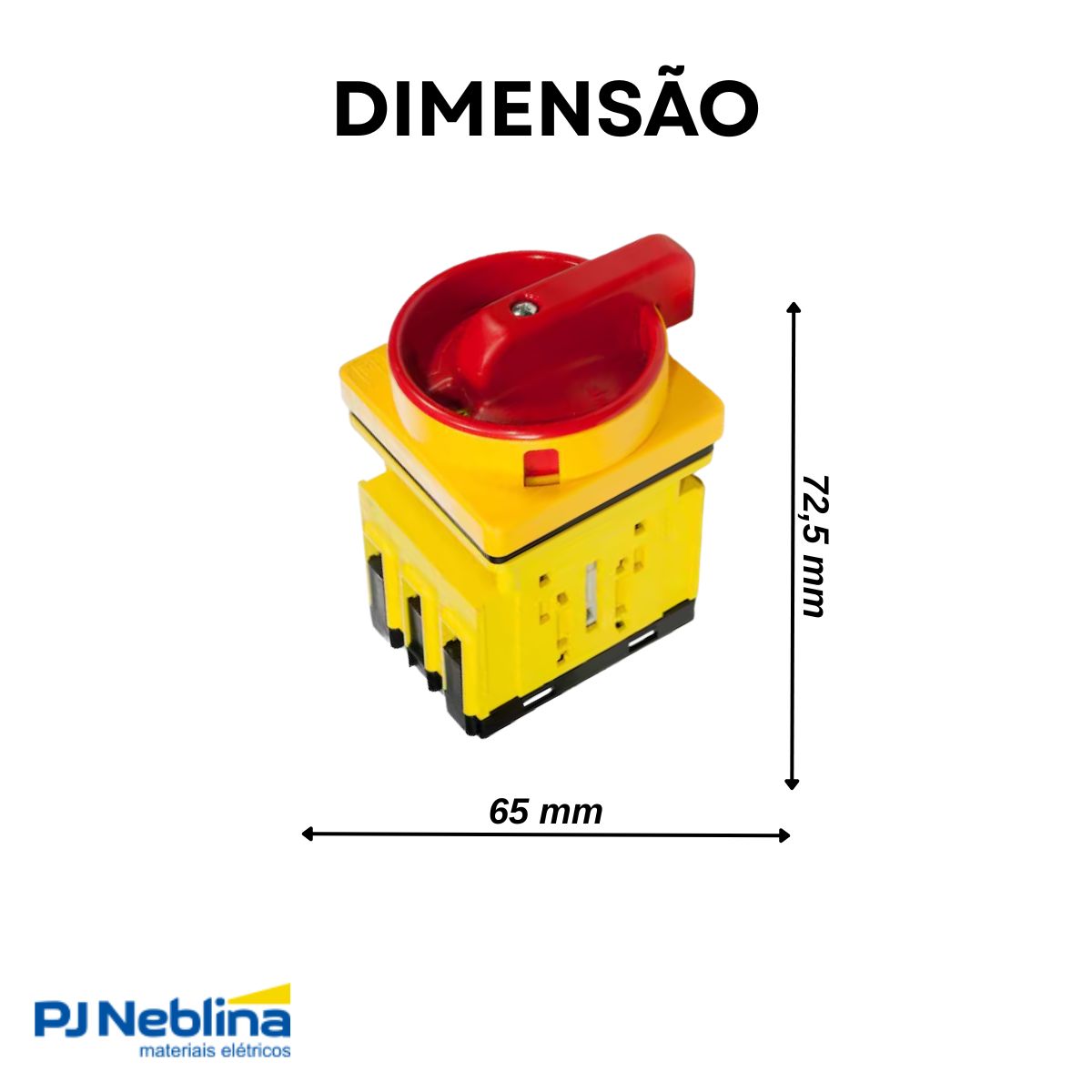 Chave Seccionadora Rotativa Sob Carga 3 Polos 80A Topo Manopla Vermelho - Weg
