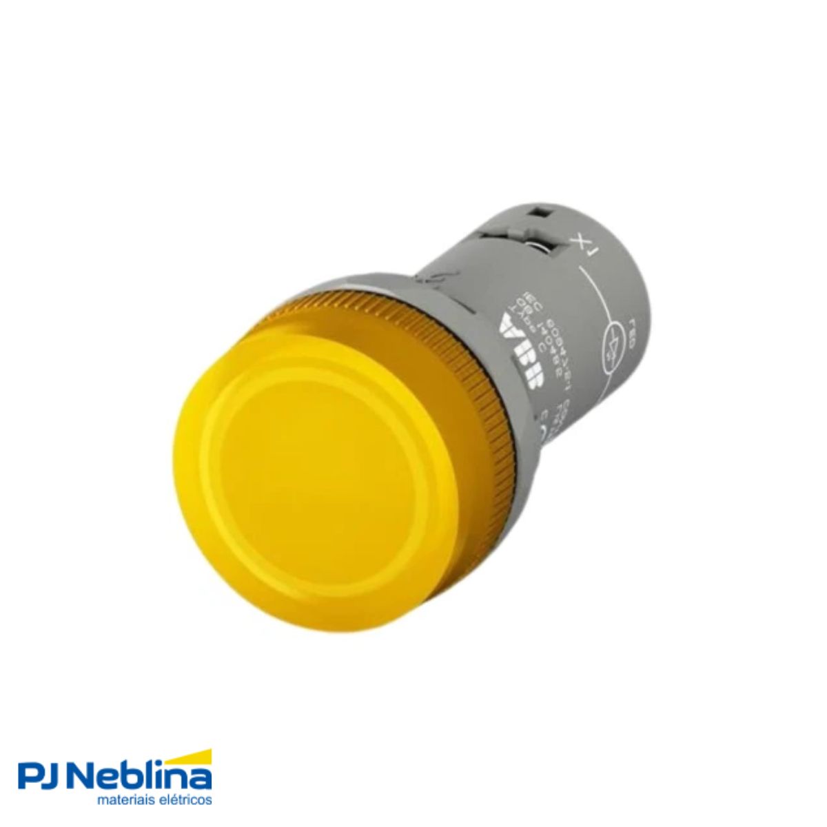 Sinaleiro Monobloco Faceado Redondo 22 mm 230V Plástico Cinza Ip20/Ip66/Ip67/Ip69K - Abb