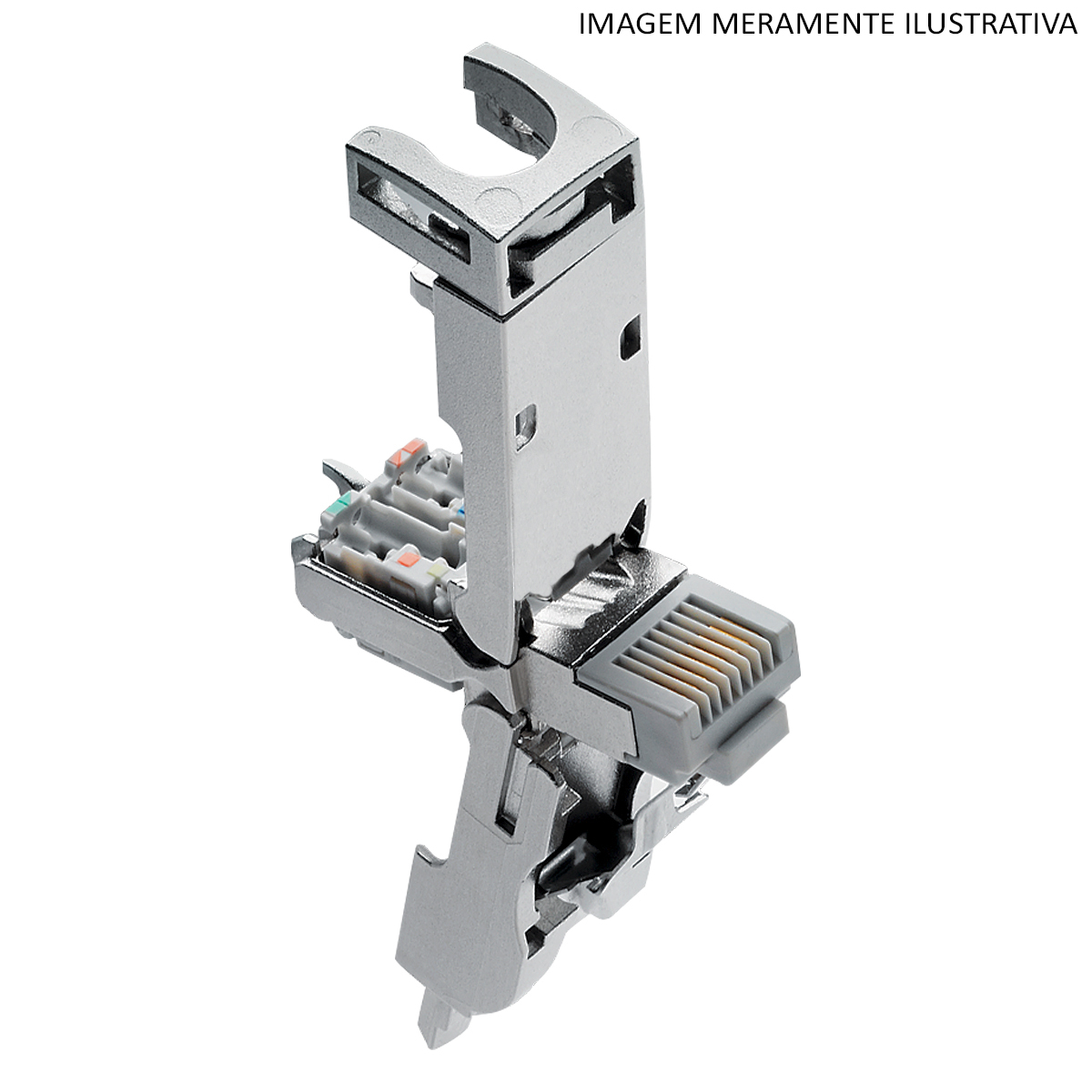 Conector Modular Industrial Blindado Rj45 Macho 180G Cat6A 8 Vias Prata 6GK19011BB122AA0 Siemens