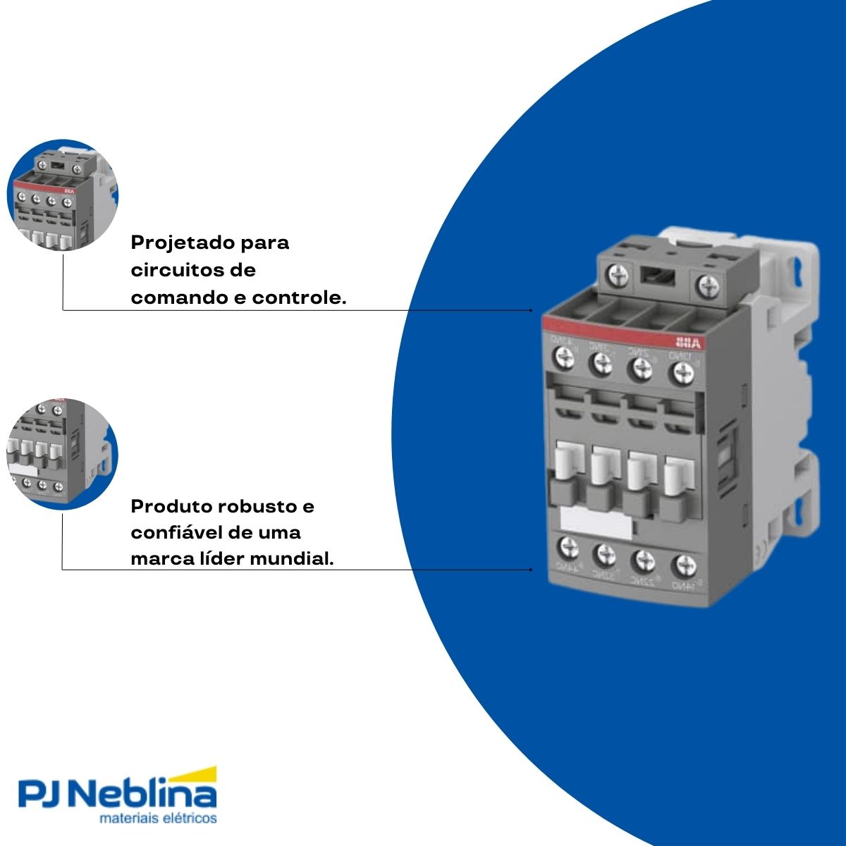 Contator Auxiliar 6a 20-60vca/cc 3na+1nf 60hz