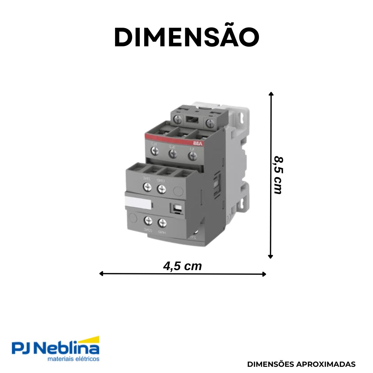 Contator Potencia Tripolar 38A 24-60Vca/Cc 1Na+1Nf 50/60Hz - Abb