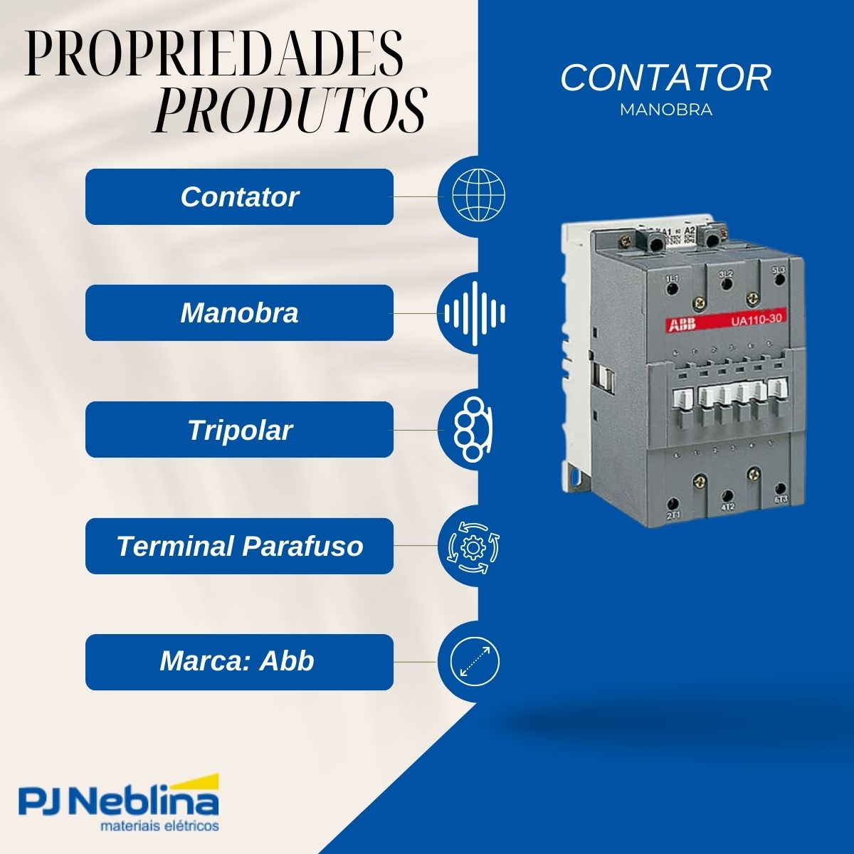 Contator Manobra Capacitor Tripolar 220v 50/60hz 75kvar/400-