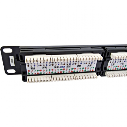 Patch Panel 24 Portas 1Ux19 Polegadas Preto Cat6 T568A/B Sohoplus - Furukawa