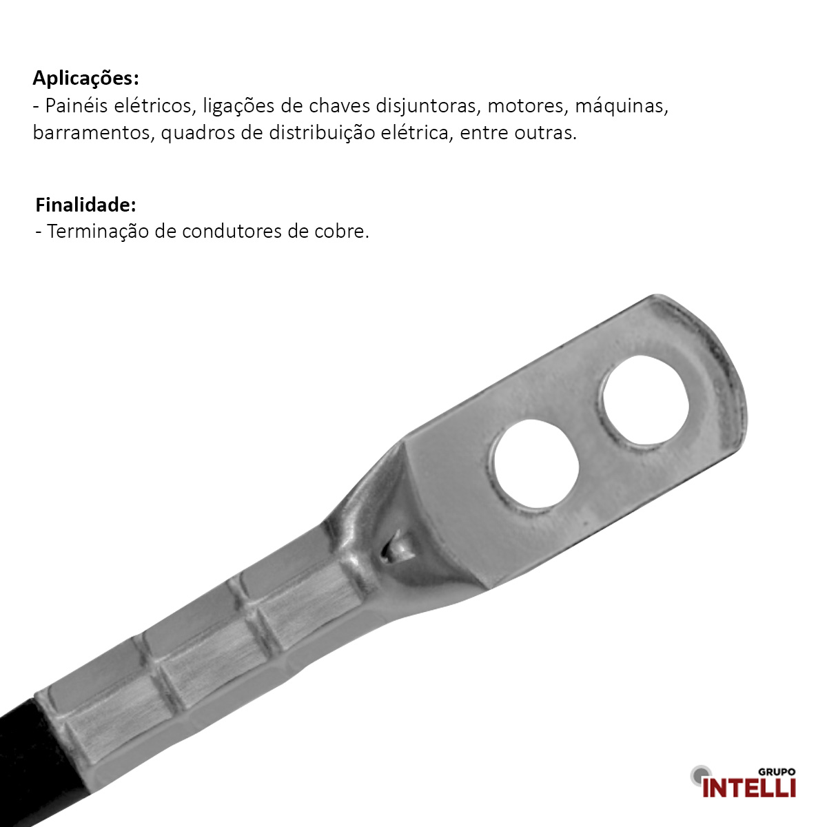 Terminal Compressão 400Mm 2 Compressão 2 Furos F=13,8Mm 1/2 (M12) 662 Intelli