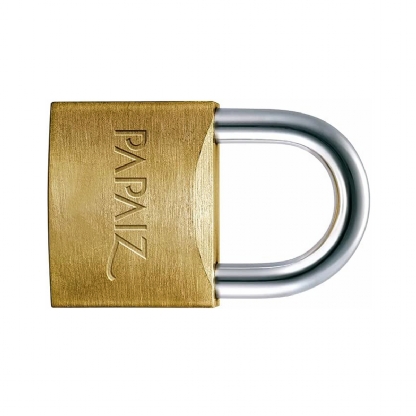 Cadeado Latão Com Chave 35mm Haste Curta - Papaiz