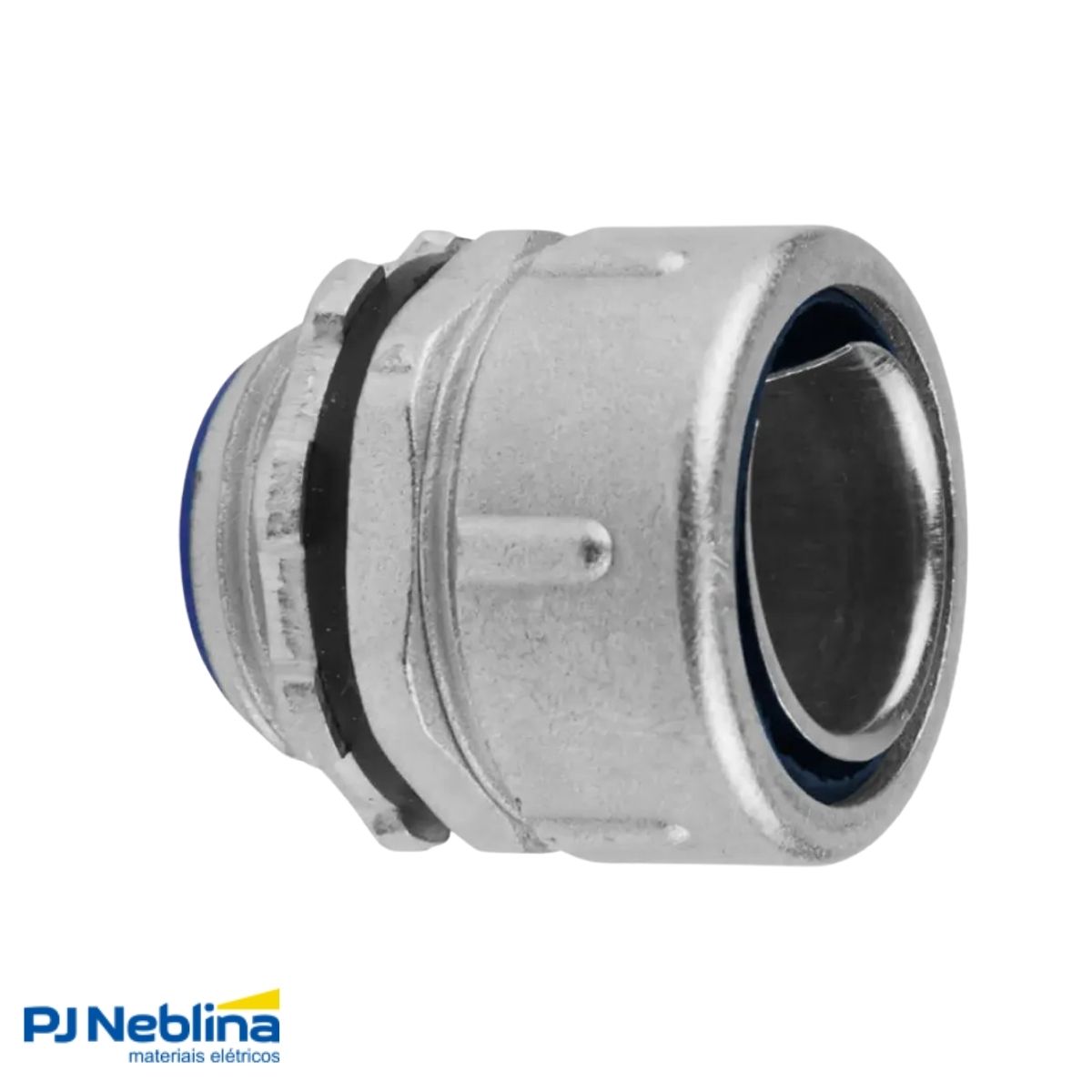 Conector Eletroduto Macho Reusavel Zamak Zincado 1/2 Bsp Reto Fixo - Ekoflex