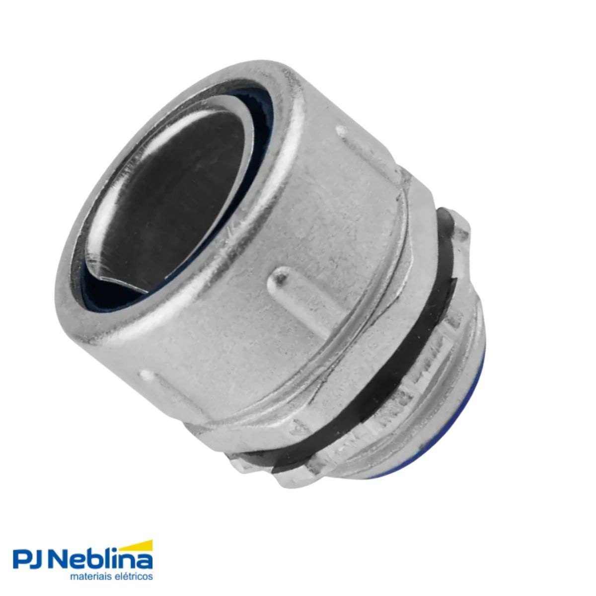 Conector Eletroduto Macho Reusavel Zamak Zincado 1/2 Bsp Reto Fixo - Ekoflex