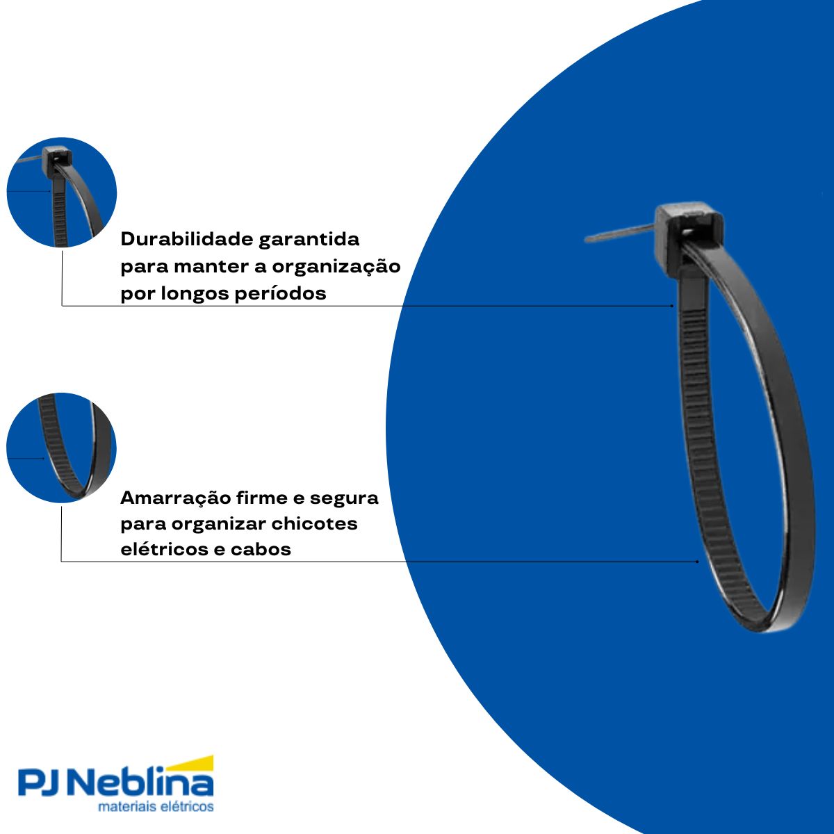 Braçadeira Flexível Poliamida Uv 151X3,70Mm Preto C/100Un - Frontec
