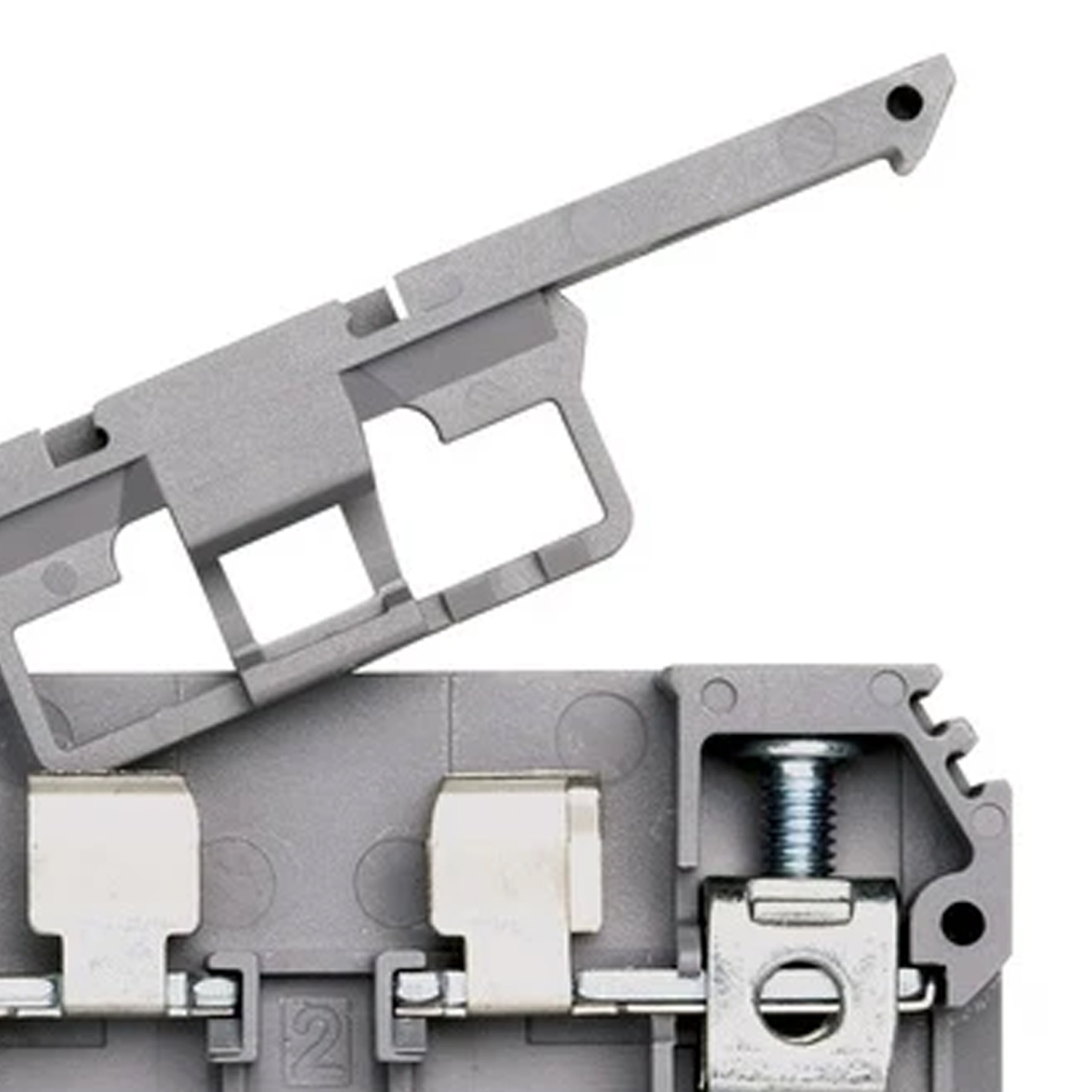 Conector Borne Passagem Porta Fusível 2 Conexões 6,00Mm 500V Cinza Weg