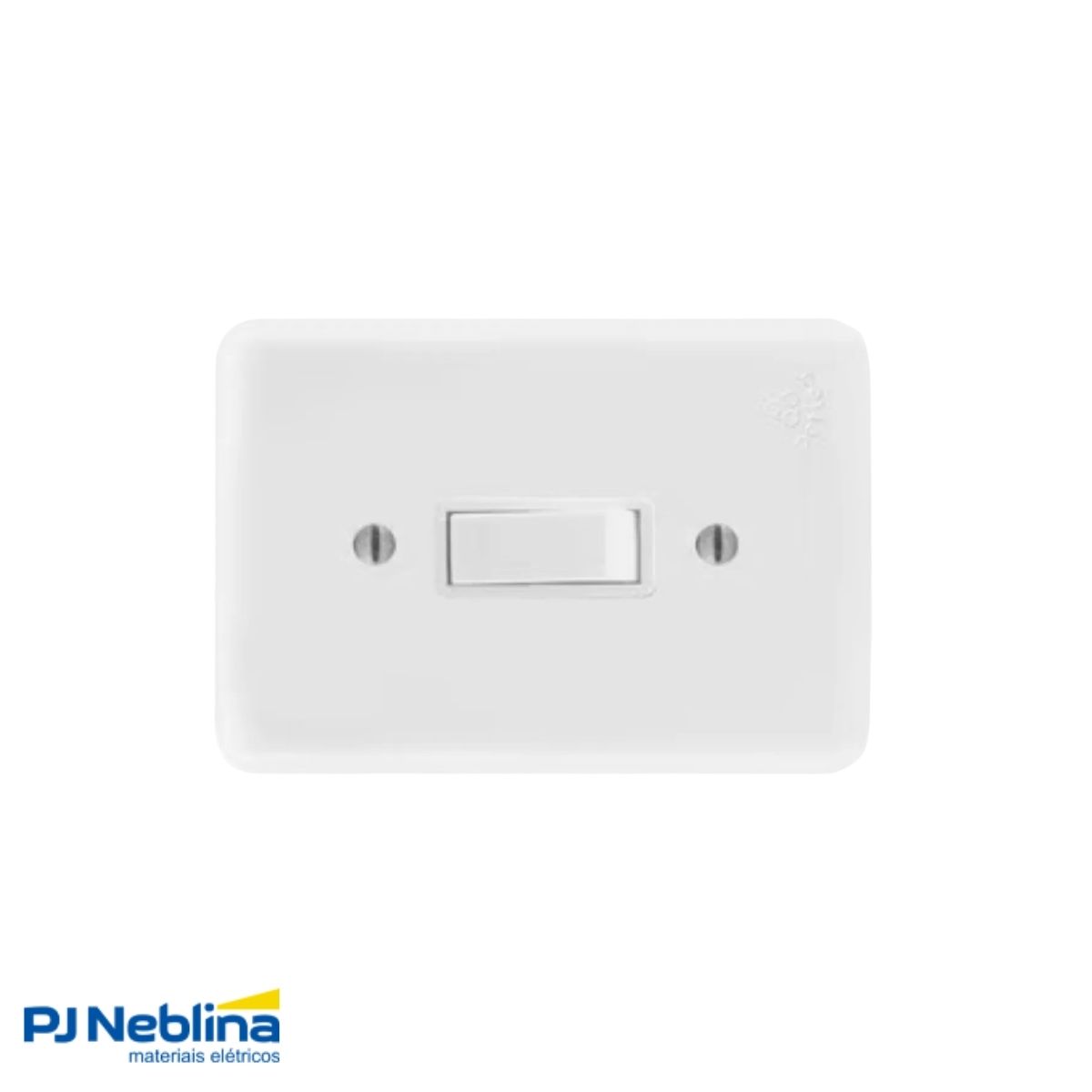 Conjunto 1 Interruptor Paralelo Vertical 10A 250V C/Placa 4X2 Branco Klin - Weg