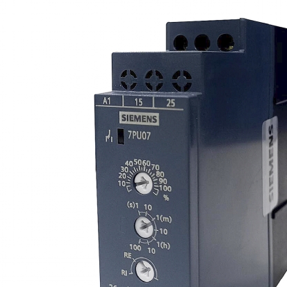 Relé Temporizador Eletrônico 0,1S-100H Retardo Energização 1 Reversor 24-240V 7PU07113AW00 - Siemens