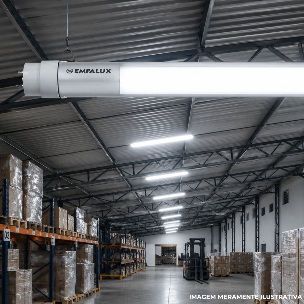Lâmpada Led Tubular Ho T8 65W Bivolt G13 6400K Branco Frio Luz Branca 6500Lm 2400Mm Vidro - Empalux