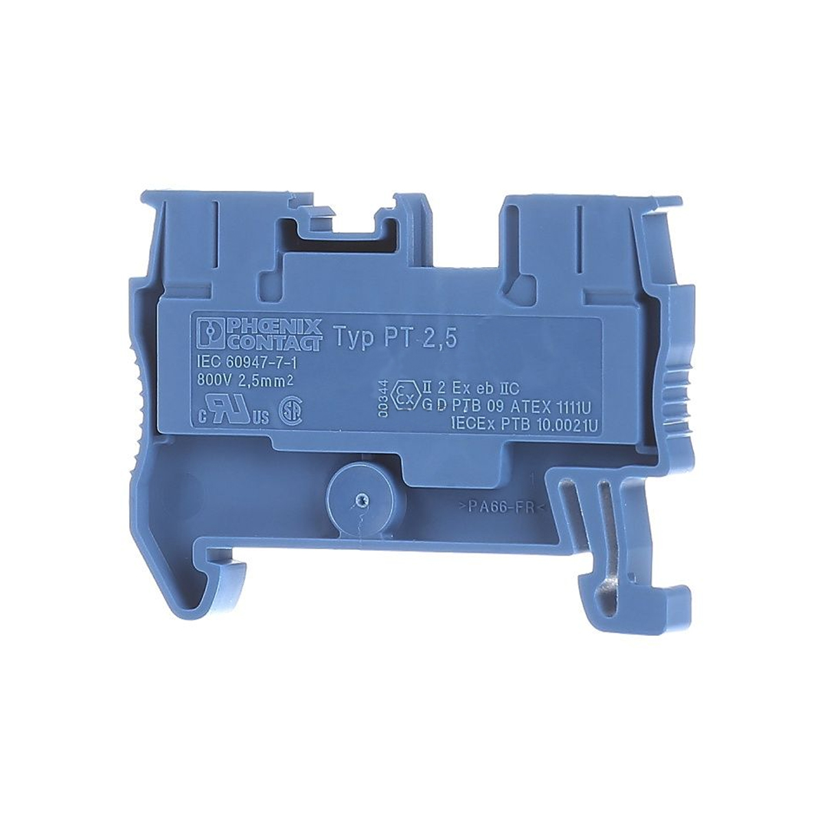 Conector Borne Passagem 2 Conexões 2,50Mm 800V Azul Poliamida 24A - Phoenix