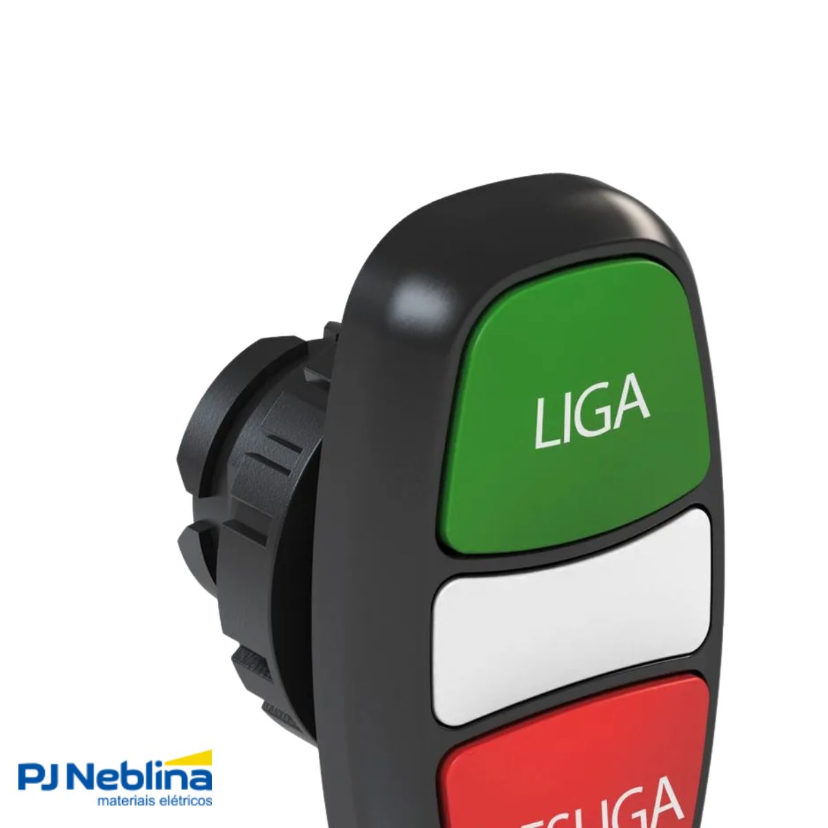 Botão Comando Duplo Pulsador Faceado Iluminado Redondo 22 mm Plástico Verde/Vermelho (Liga/Desliga) - Weg