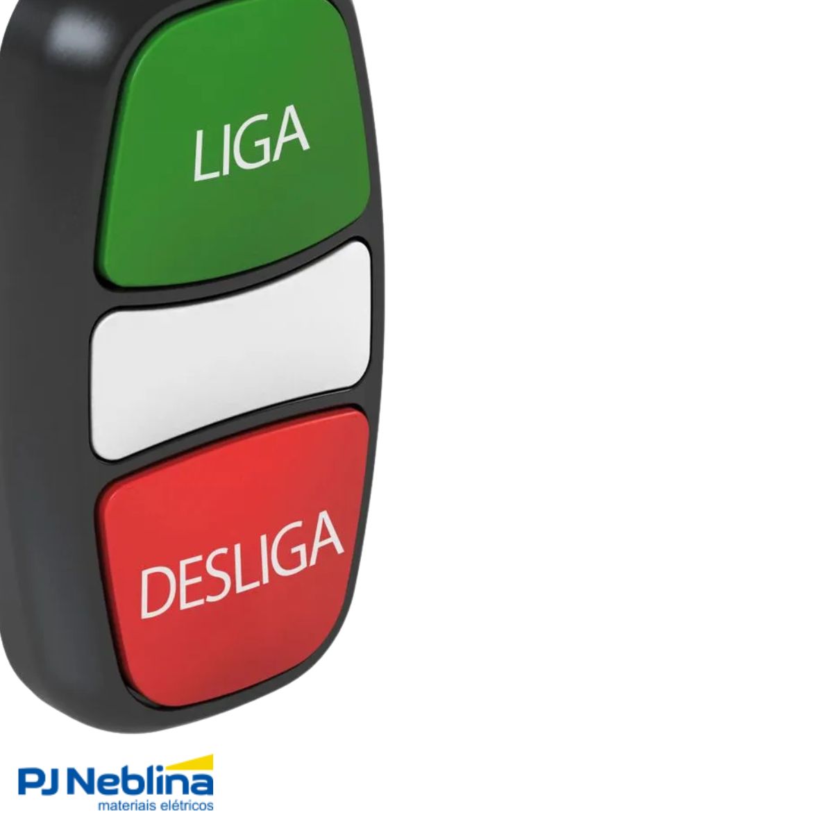Botão Comando Duplo Pulsador Faceado Iluminado Redondo 22 mm Plástico Verde/Vermelho (Liga/Desliga) - Weg