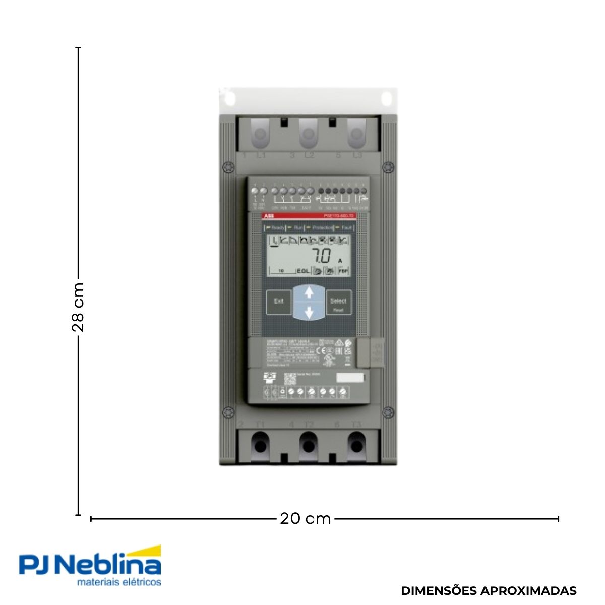 Chave Partida Softstarter Trifásico 171A 208-600V 110Kw Ip00 - Abb
