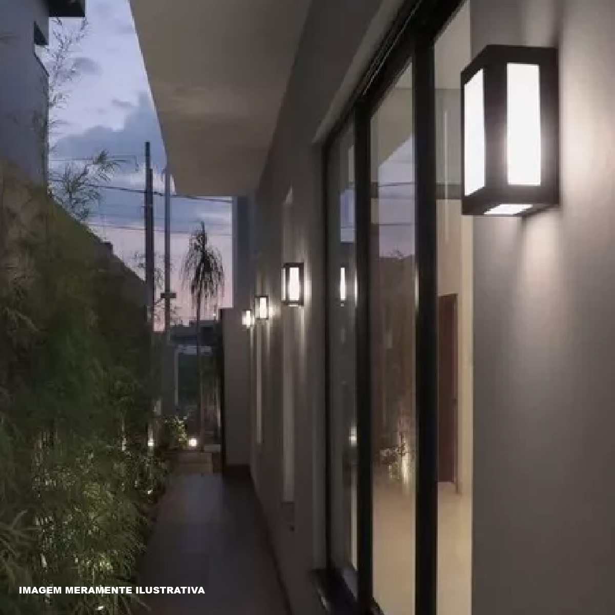 Luminária Arandela Retangular Branco 20W E27 Difusor Vidro Aço Fosfatizado Colonial - Ideal Iluminação