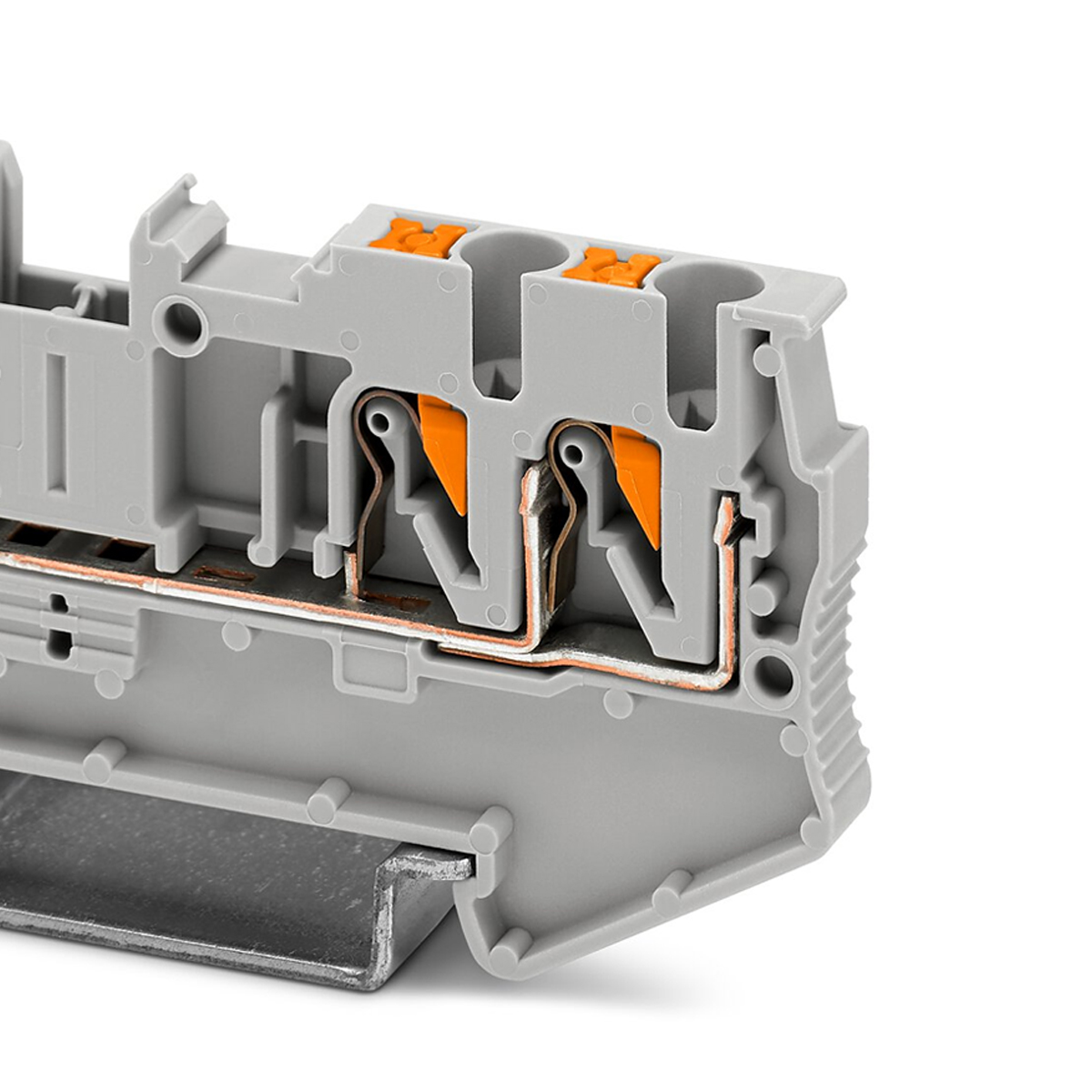 Conector Borne Passagem 3 Conexões 2,50Mm 800V Cinza Poliamida 24A - Phoenix
