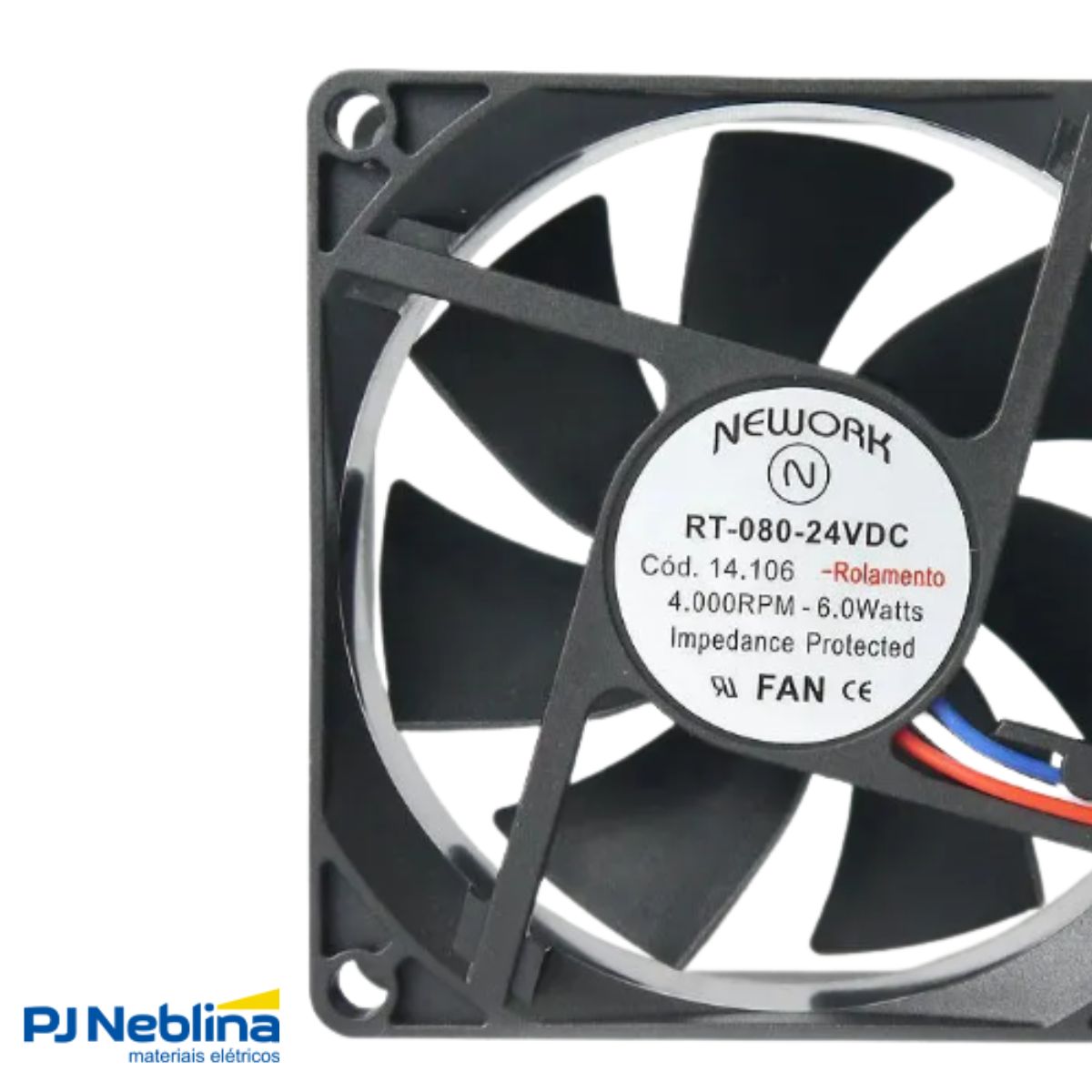 Mini Ventilador Axial 24Vdc 80X80X25 mm - Nework