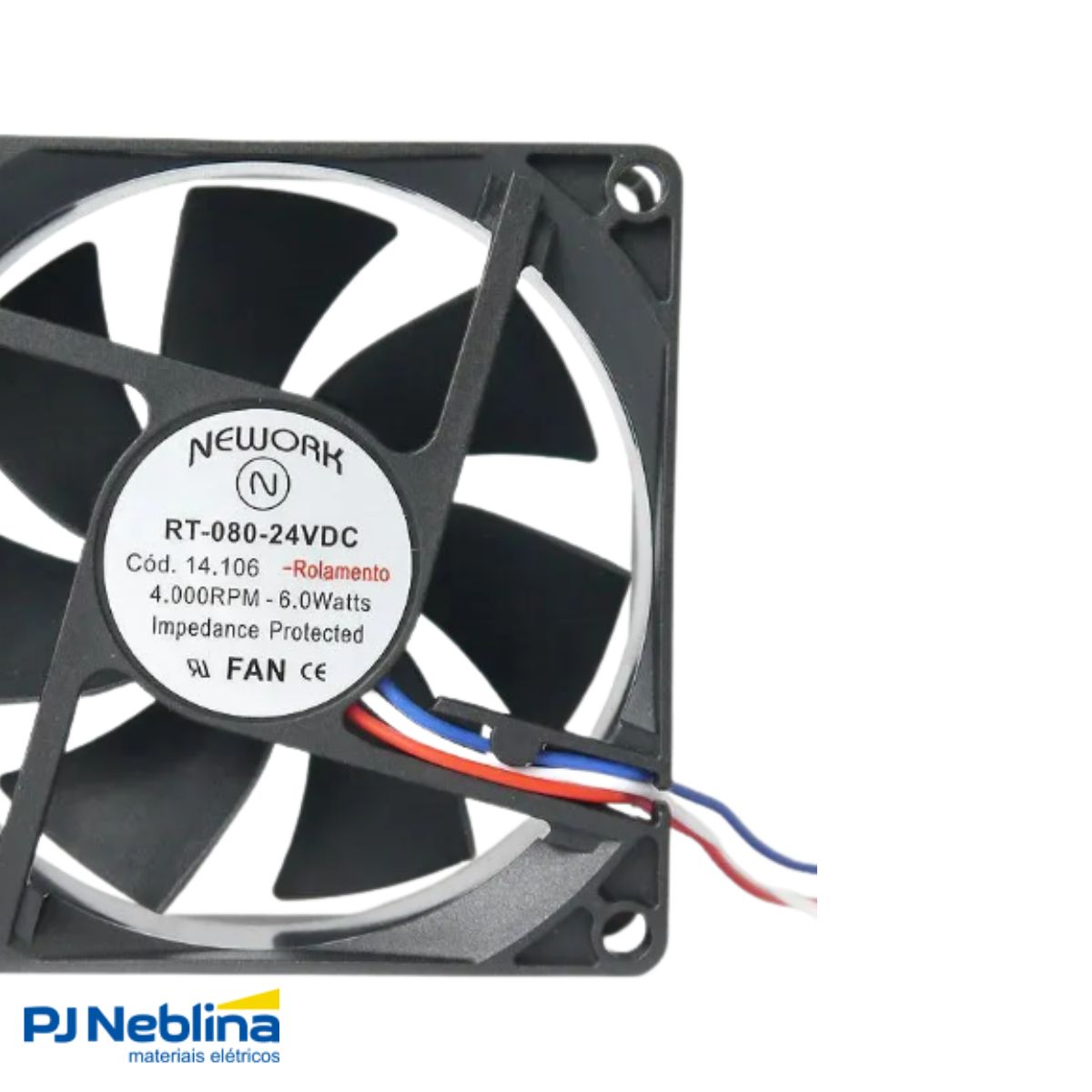Mini Ventilador Axial 24Vdc 80X80X25 mm - Nework