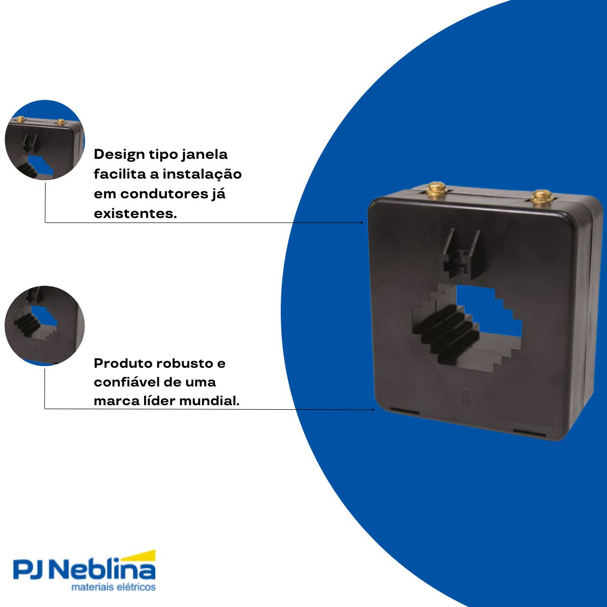 Transformador Corrente Janela 150/5a 2,5va Classe 0,6 0,6kv