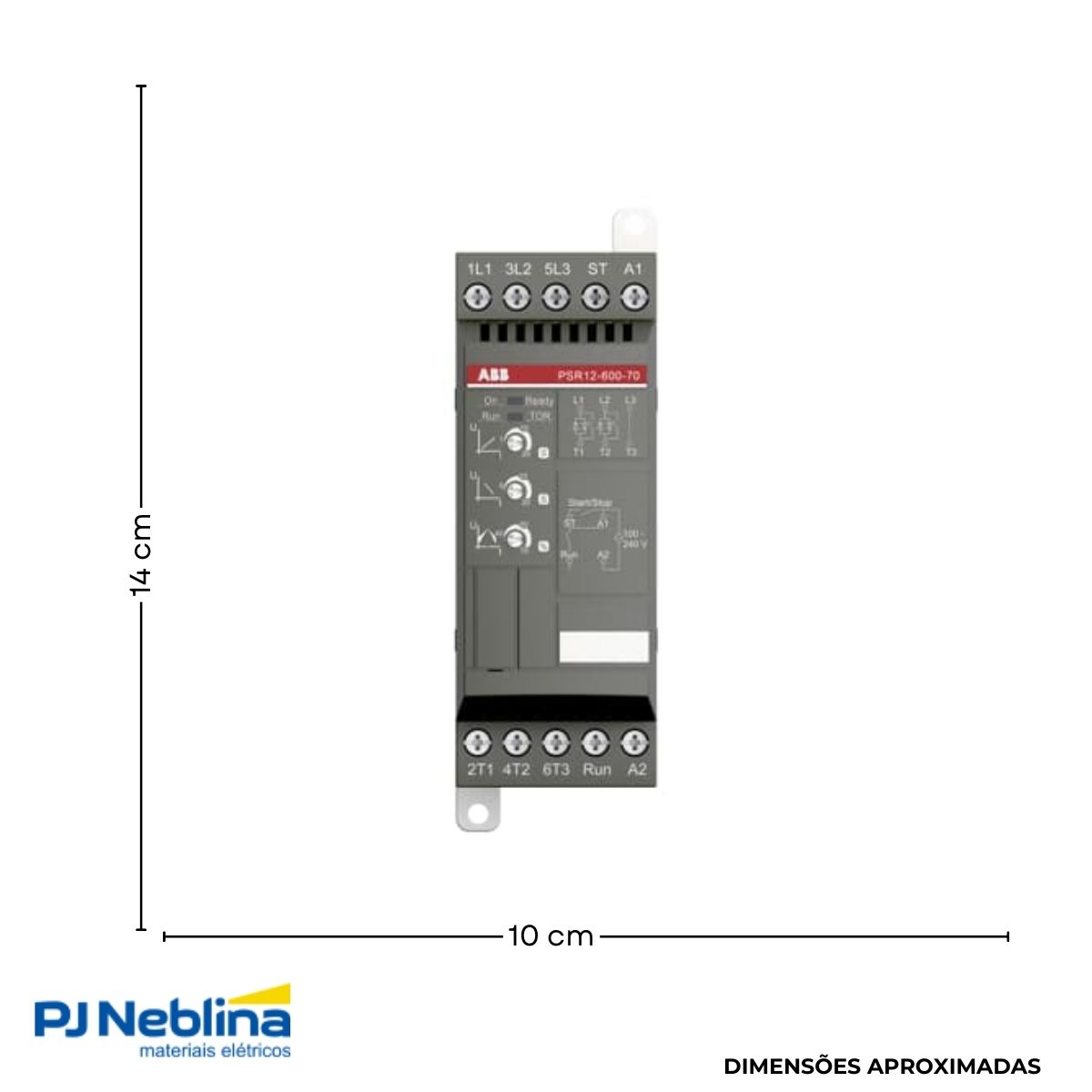 Chave Partida Softstarter Trifásico 12A 208-600V 5,5Kw Ip20 - Abb