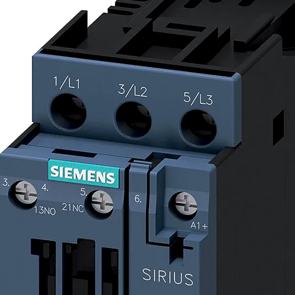 Contator Potência Tripolar 9A 24Vcc 1Na+1Nf 3RT20231BB40 Siemens