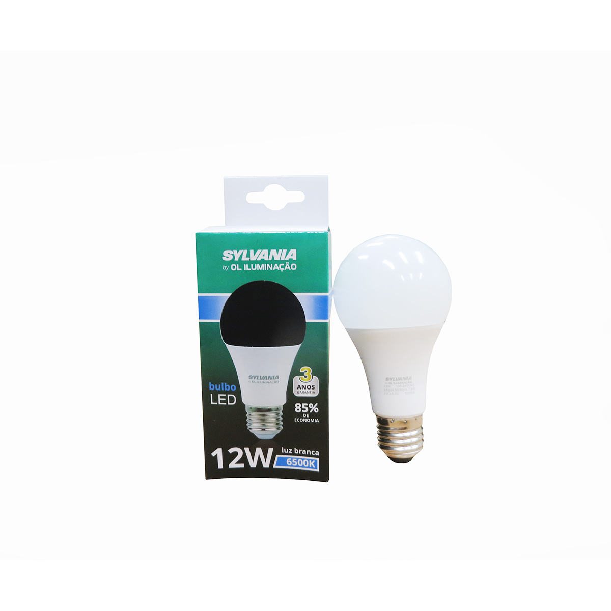 Lâmpada Led Bulbo A60 12W Bivolt E27 6500K Luz Branca - Sylvania/Ol
