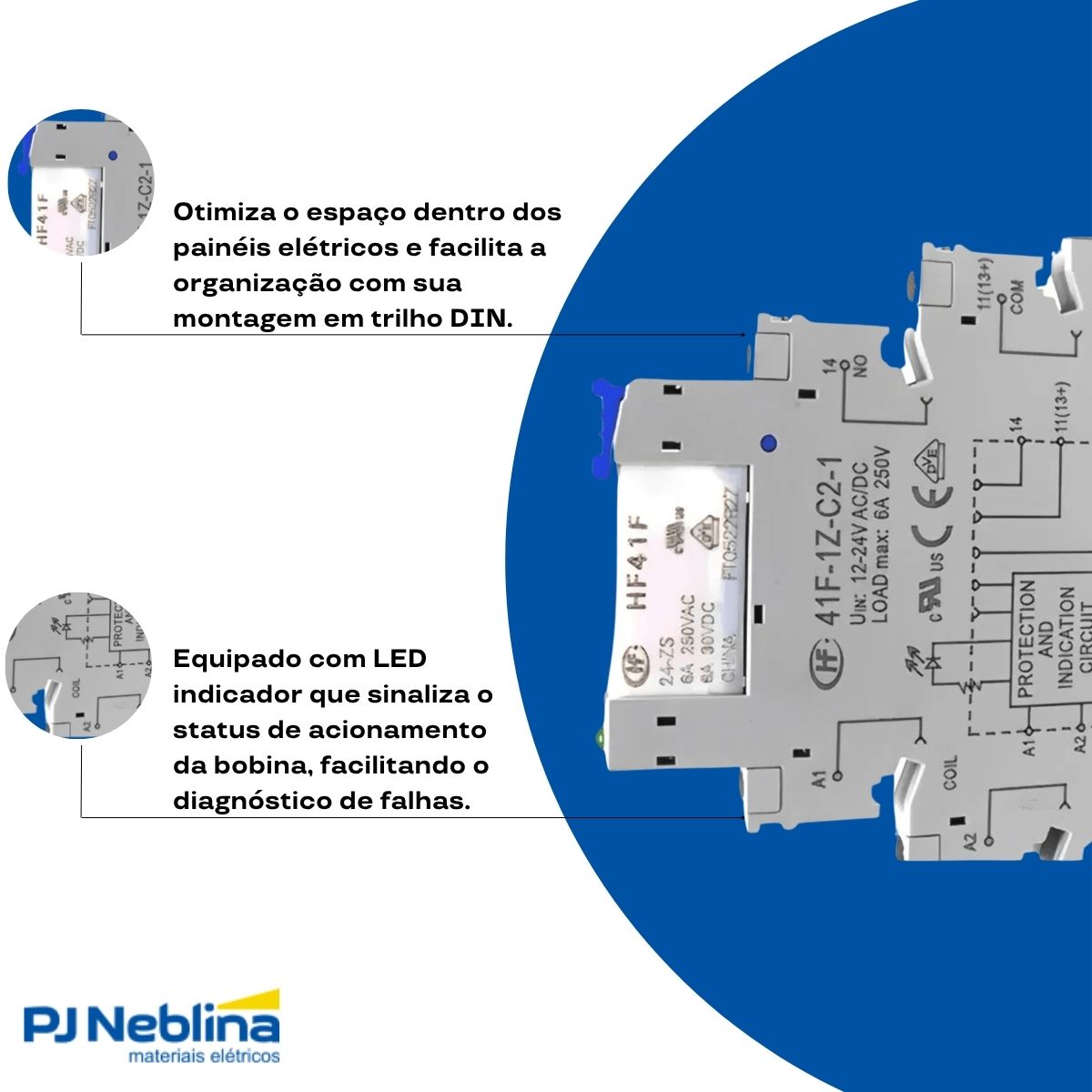 Acoplador A Relé Rdi220 6A 220V 1Na/Nf Din - Altronic