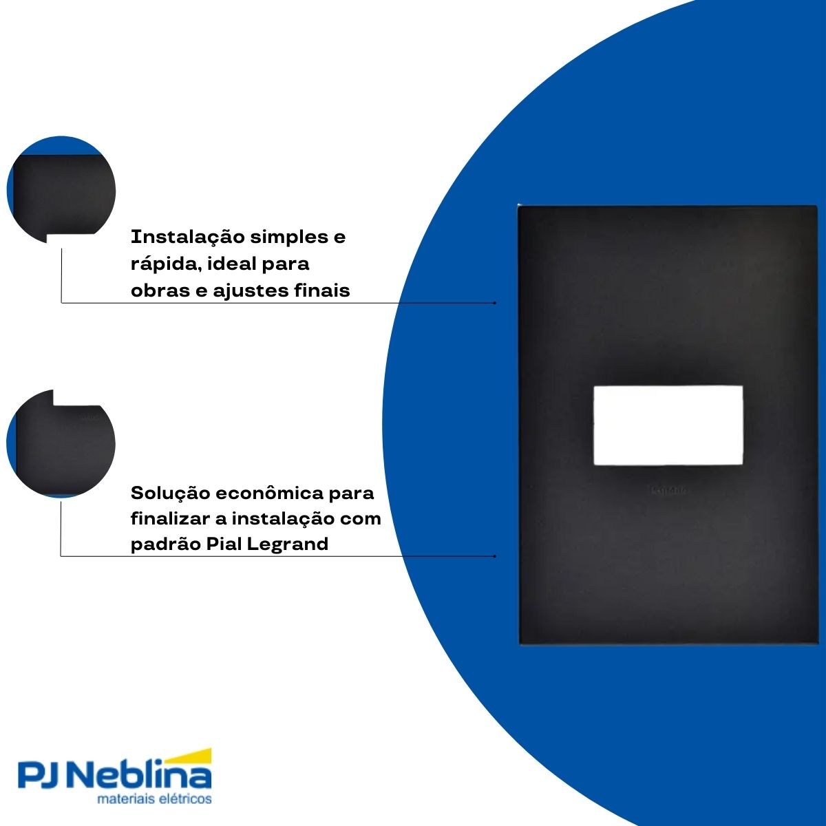 Placa Acabamento 4x2 1 Posto Horizontal Graphite Arteor