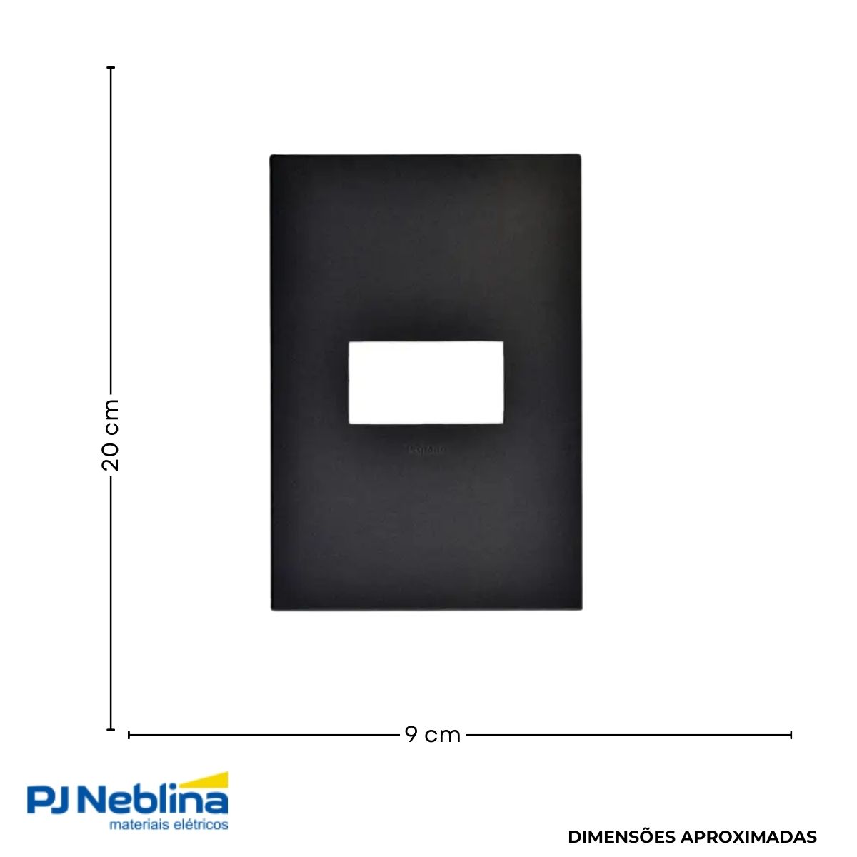 Placa Acabamento 4x2 1 Posto Horizontal Graphite Arteor