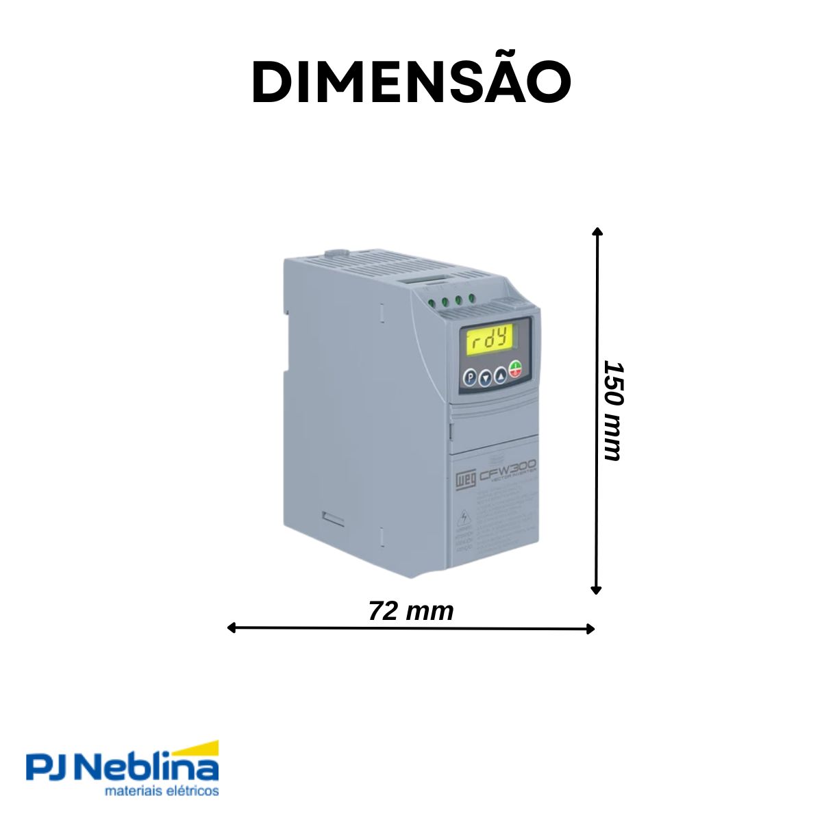 Inversor Frequência Trifásico 200-240V 50/60Hz 6A 1,32Kw - Weg