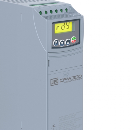Inversor Frequência Monofásico/Trifásico 200-240V 50/60Hz 10A 2,2Kw CFW300B10P0B2DB20 - WEG