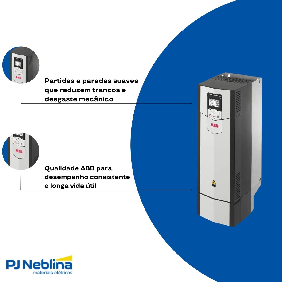 Inversor Frequência Trifásico 380-500V 50/60Hz 52A 30Kw - Abb