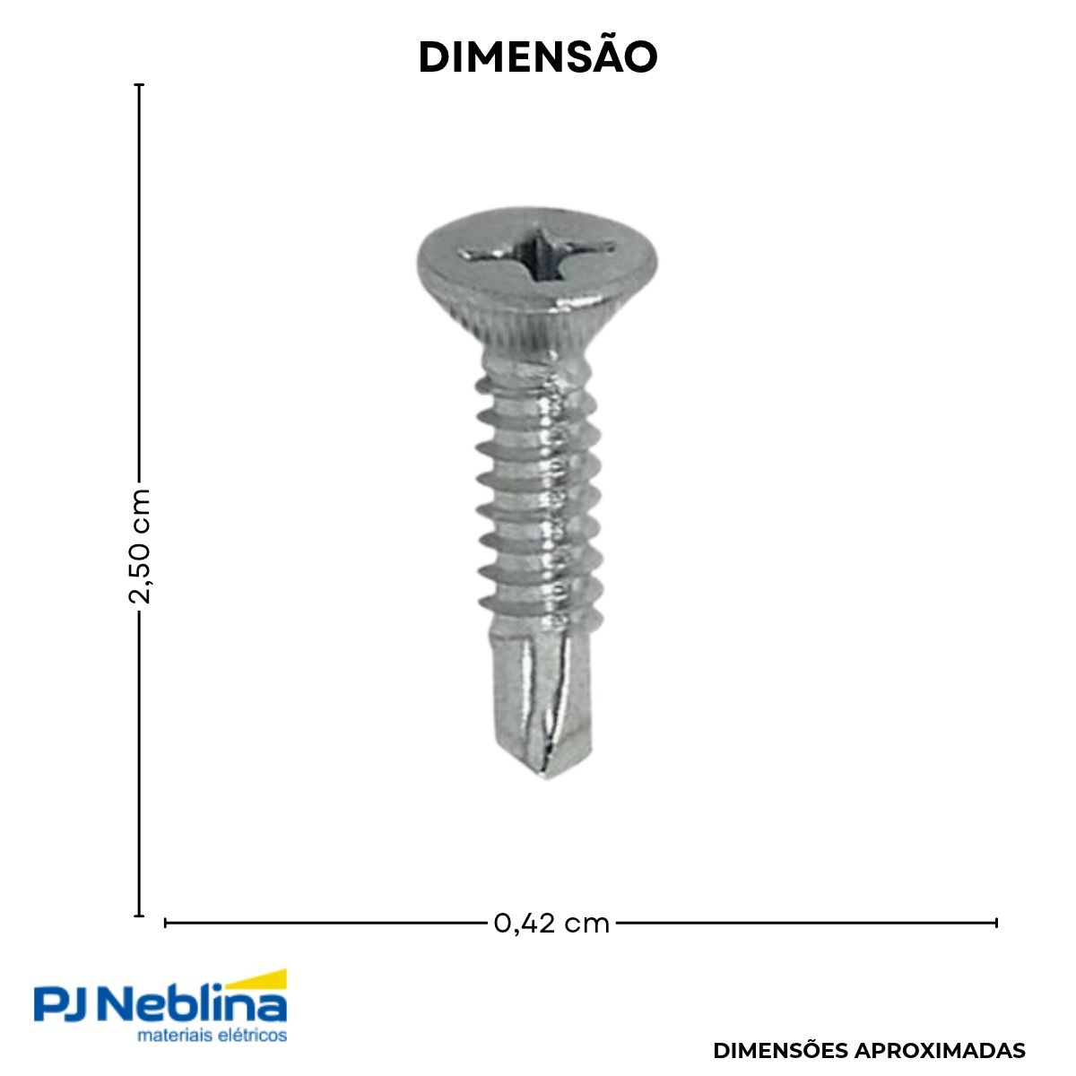 Cartela Parafuso Flangeado Pta Broca 4,2 X 25 - Sfixa