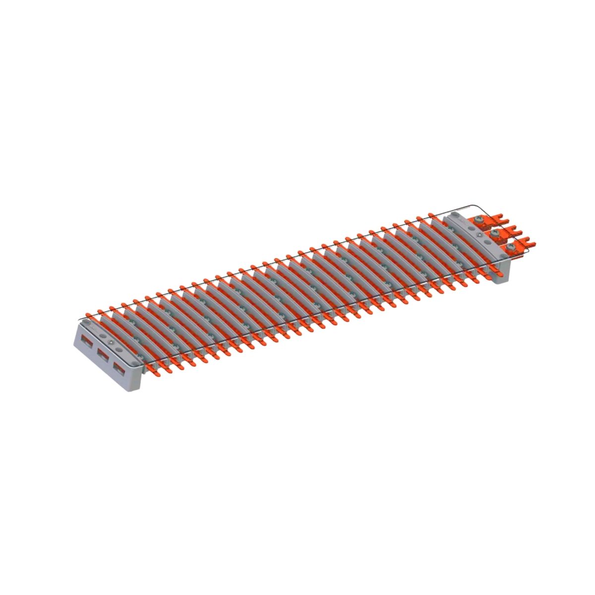 Barramento Neutro/Terra Trifásico Flutuante 48 Polos 250A Disjuntor Din C/Trilho - Brum