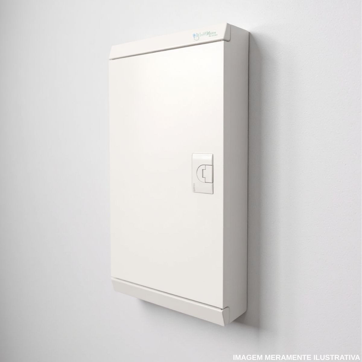 Quadro Distribuição Sobrepor Para 18 Disjuntores Vertical 100A Branco Brum