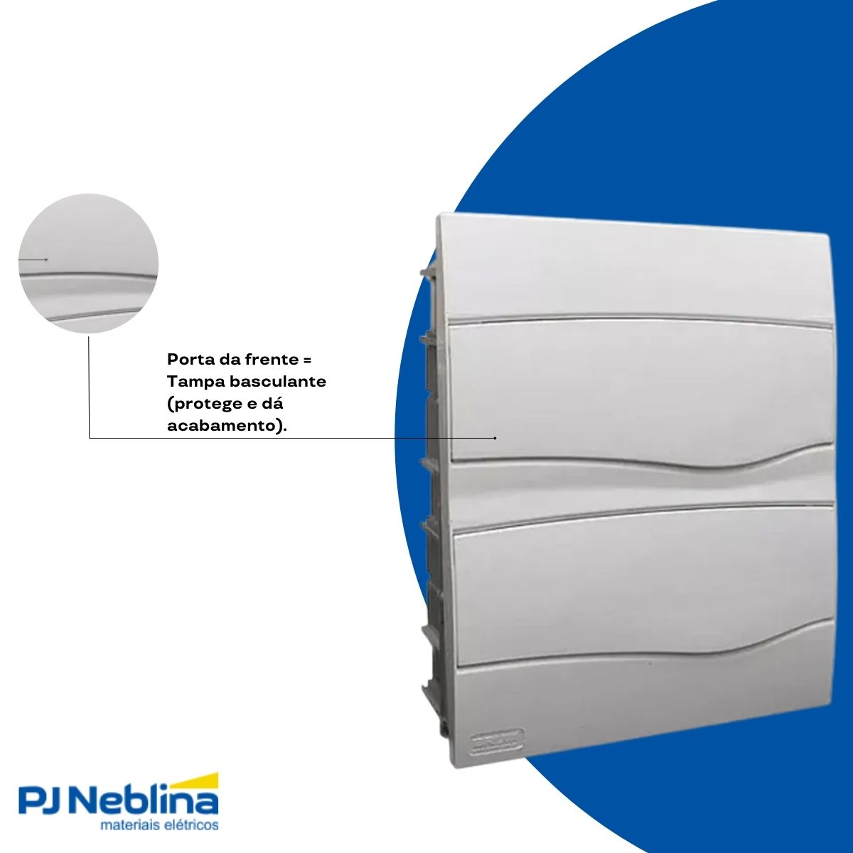Centrinho Distribuição Embutir Para 24 Disjuntores Din Termoplástico Porta Opaca Sem Barramento Ip40 Branco Brum