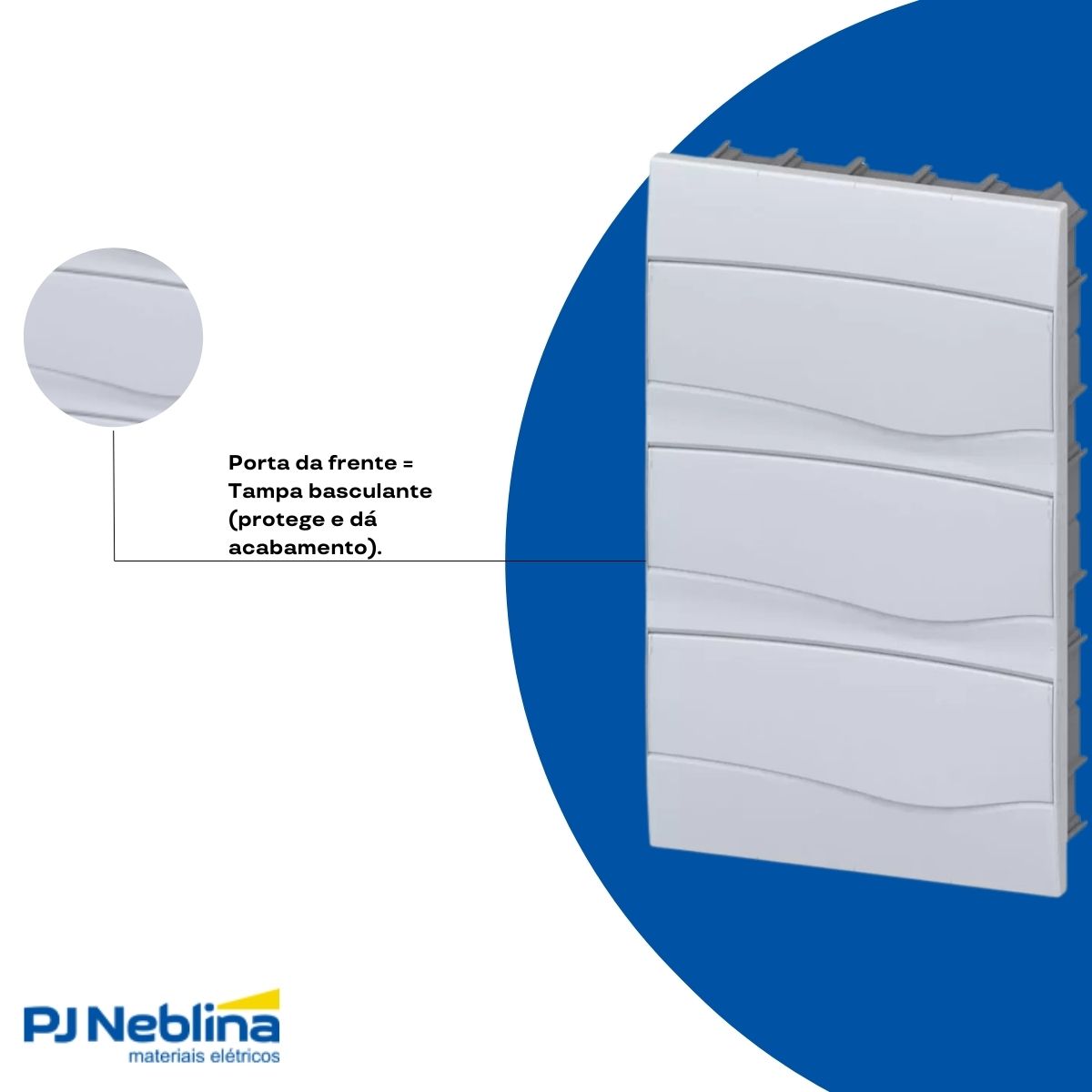 Centrinho Distribuição Embutir Para 48 Disjuntores Din Termoplástico Porta Opaca Sem Barramento Ip40 Branco Brum