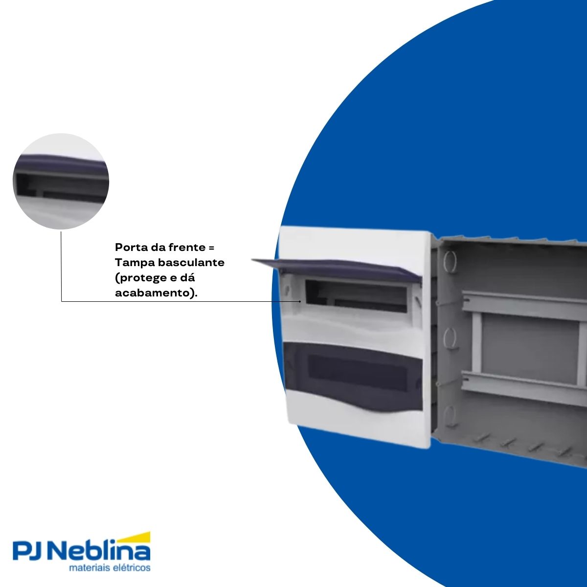 Centrinho Distribuição Embutir Para 48 Disjuntores Din Termoplástico Porta Transparente Sem Barramento Ip40 Branco