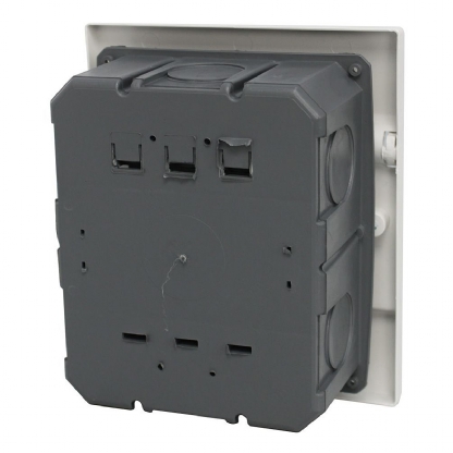 Centrinho Distribuição Embutir 5 Disjuntor Din Porta Transparente Sem Barramento Branco BR5T - Brum