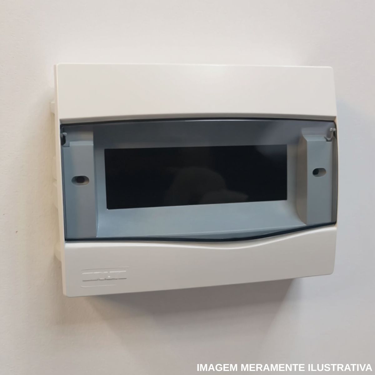 Centrinho Distribuição Embutir Para 9 Disjuntores Din Termoplástico Porta Transparente Sem Barramento Ip40 Branco Brum