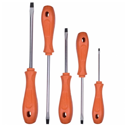 Jogo Chave Fenda Pta Chata 5 Unidades - Tramontina